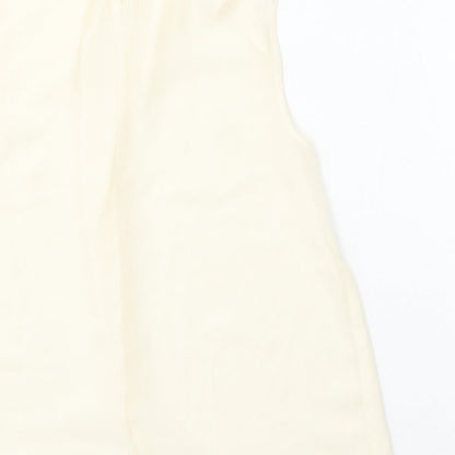 Womens UK Size 10 New Look Beige Basic Tank