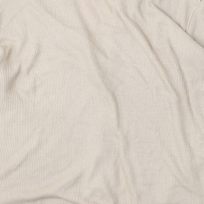 In Stitches Womens Beige V-Neck  Acrylic Cardigan Jumper Size M