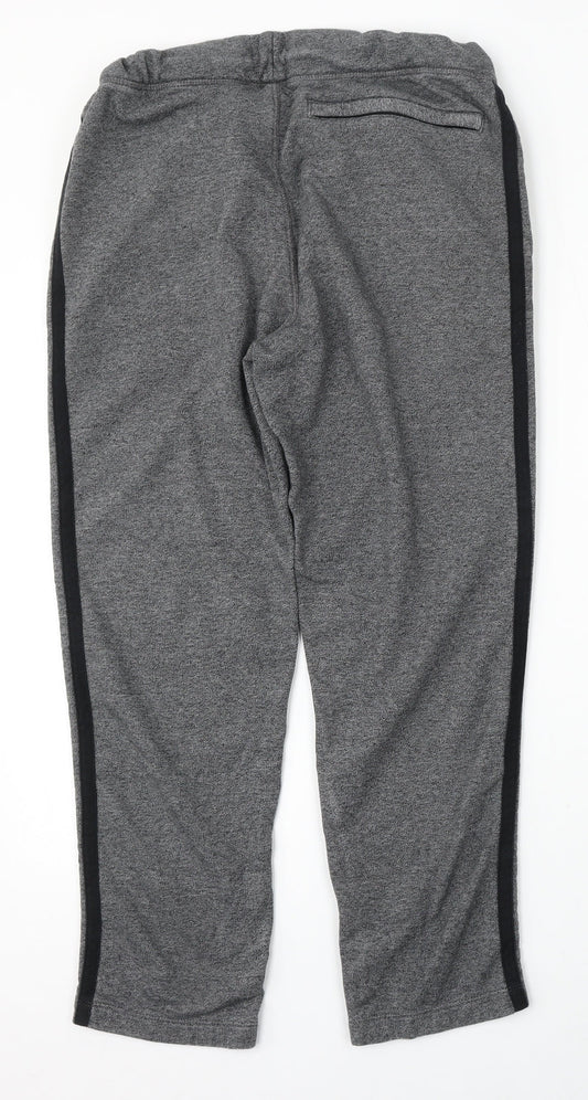 Marks and Spencer Mens Grey  Cotton Jogger Trousers Size 30 L29 in Regular
