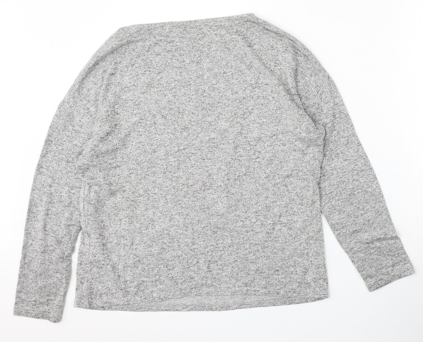 F&F Womens Grey Round Neck  Viscose Pullover Jumper Size 12