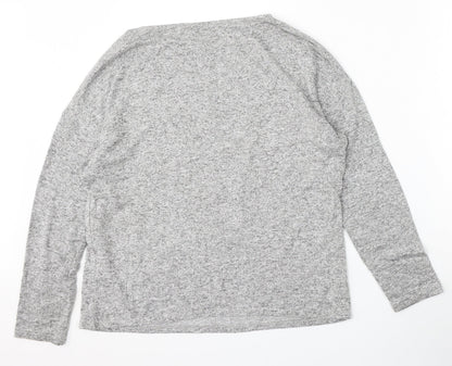 F&F Womens Grey Round Neck  Viscose Pullover Jumper Size 12