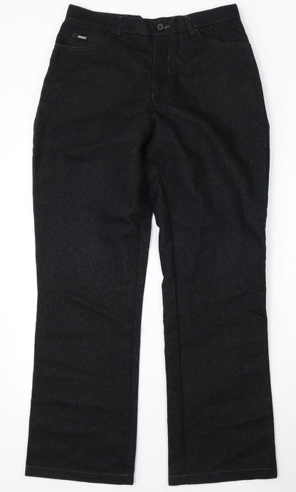 Cedar Wood State Womens Black  Cotton Straight Jeans Size 32 L31 in Regular Button