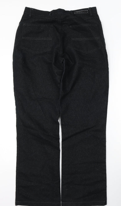 Cedar Wood State Womens Black  Cotton Straight Jeans Size 32 L31 in Regular Button