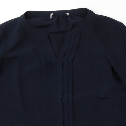 Preworn Womens Blue  Polyester Pullover Sweatshirt Size S