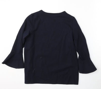 Preworn Womens Blue  Rayon Pullover Sweatshirt Size M