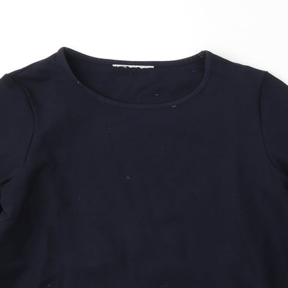 Preworn Womens Blue  Rayon Pullover Sweatshirt Size M