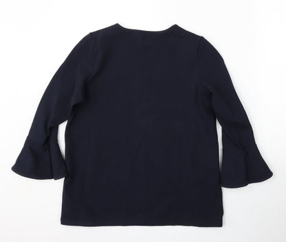 Preworn Womens Blue  Rayon Pullover Sweatshirt Size M