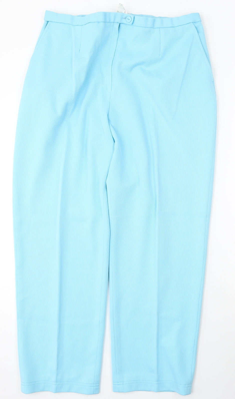 Toddy Womens Blue  Polyester Trousers  Size 34 L28 in Regular