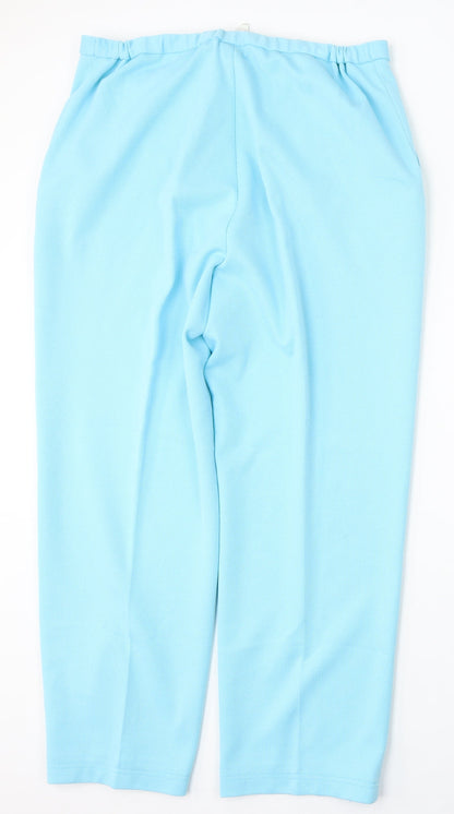 Toddy Womens Blue  Polyester Trousers  Size 34 L28 in Regular