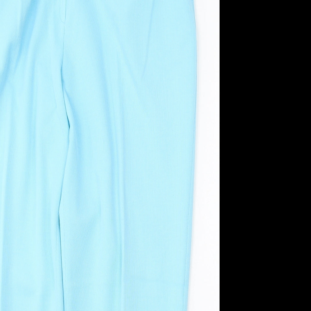 Toddy Womens Blue  Polyester Trousers  Size 34 L28 in Regular