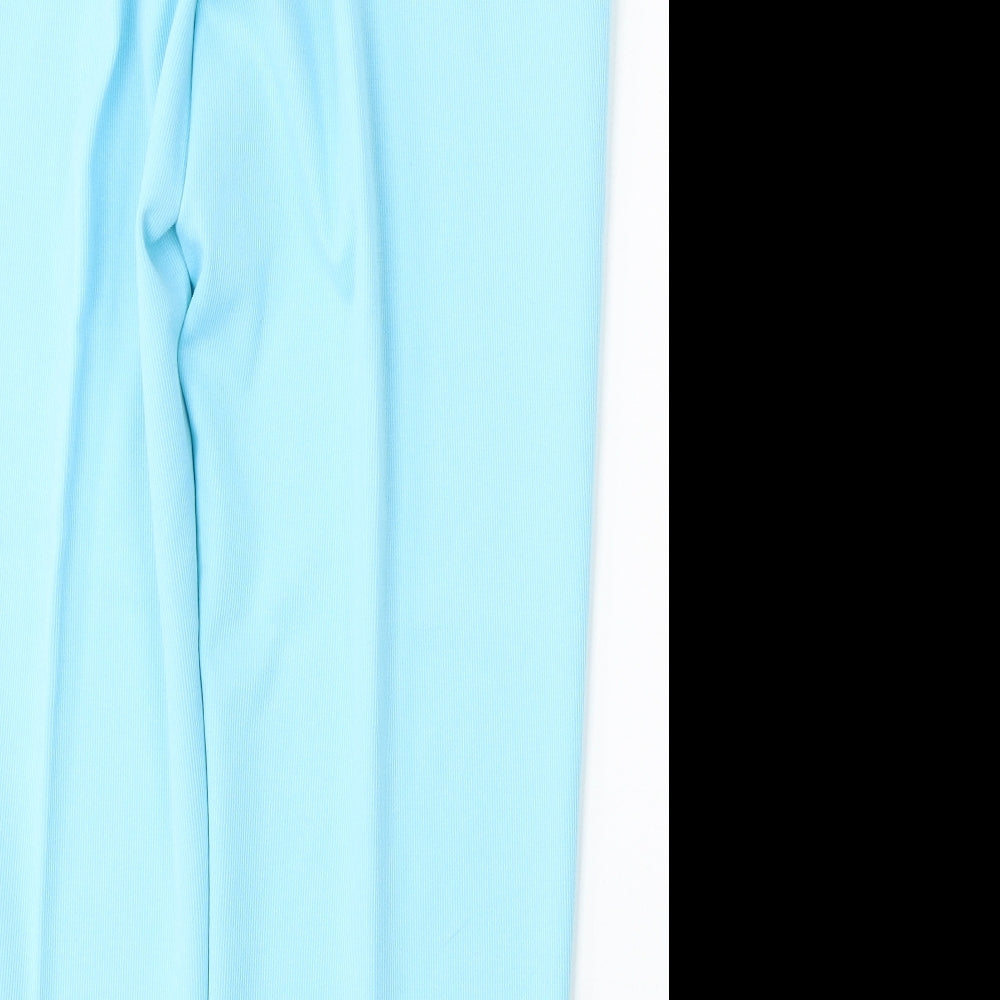 Toddy Womens Blue  Polyester Trousers  Size 34 L28 in Regular