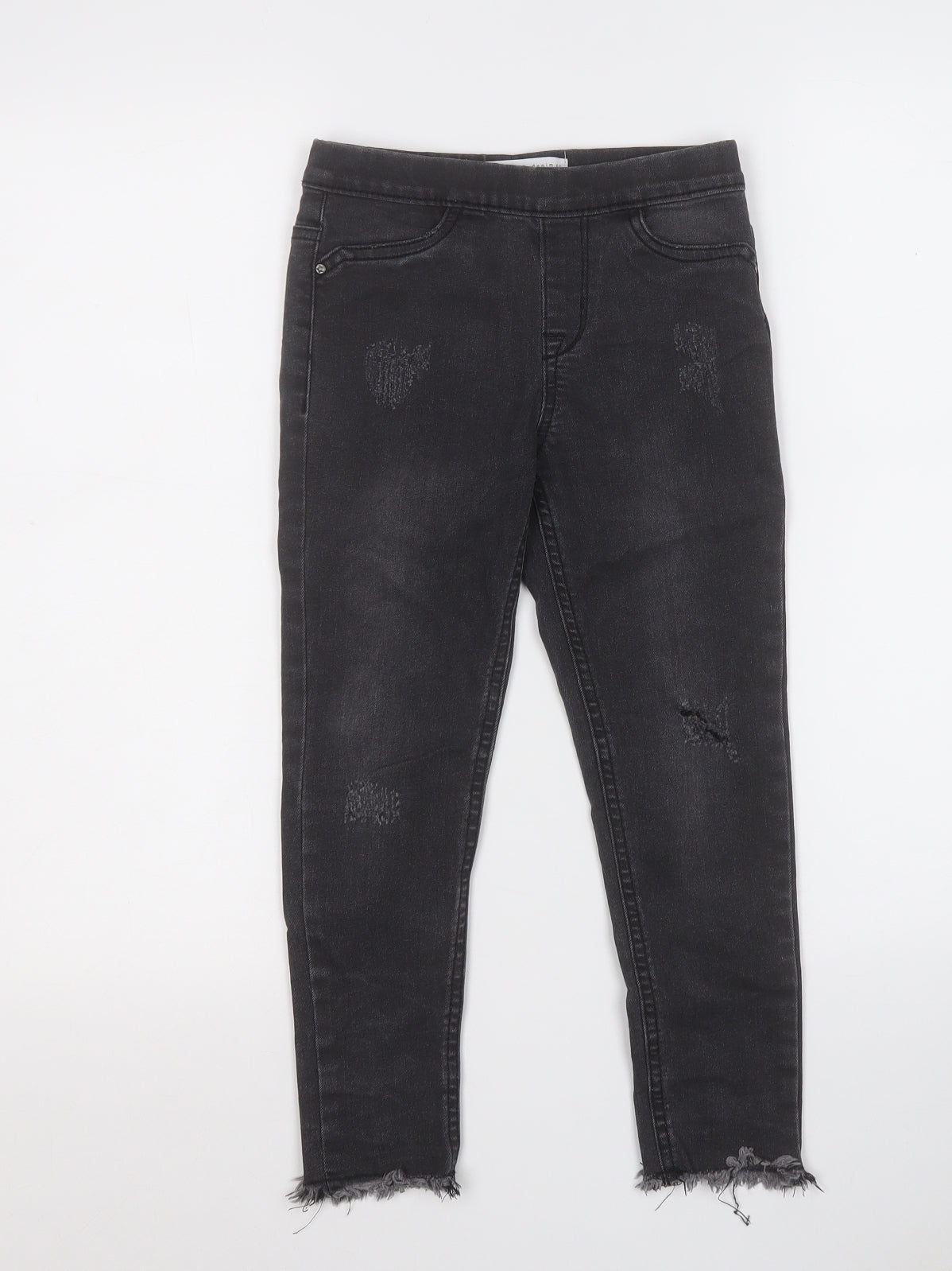 Denim & Co. Girls Grey  Cotton Jegging Jeans Size 6-7 Years  Regular