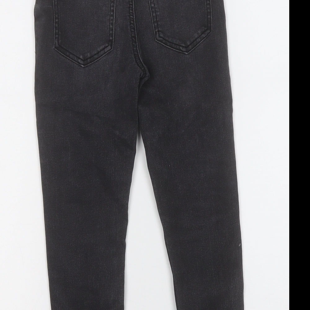 Denim & Co. Girls Grey  Cotton Jegging Jeans Size 6-7 Years  Regular