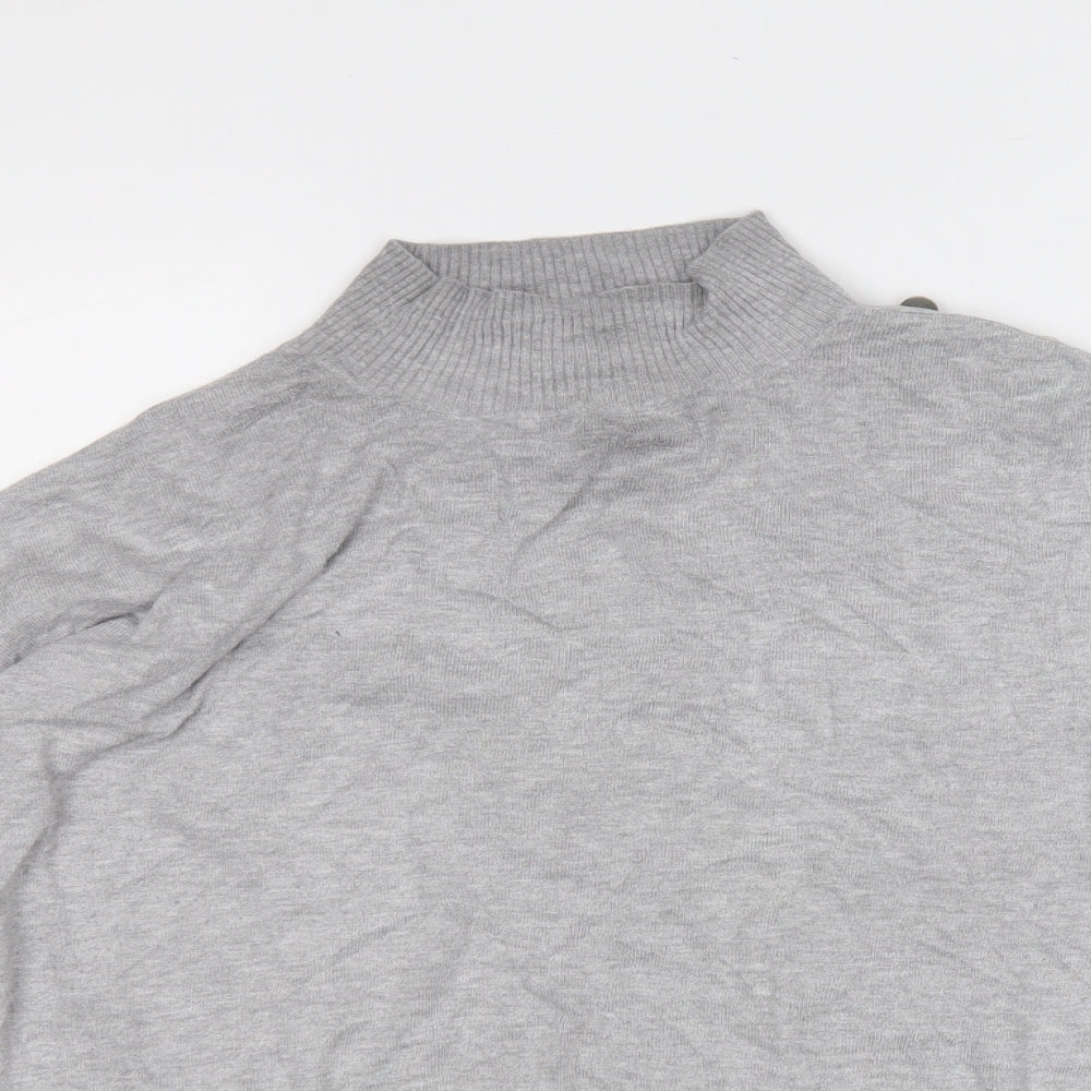 F&F Womens Grey Round Neck  Viscose Pullover Jumper Size 18