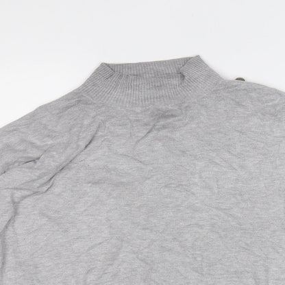 F&F Womens Grey Round Neck  Viscose Pullover Jumper Size 18