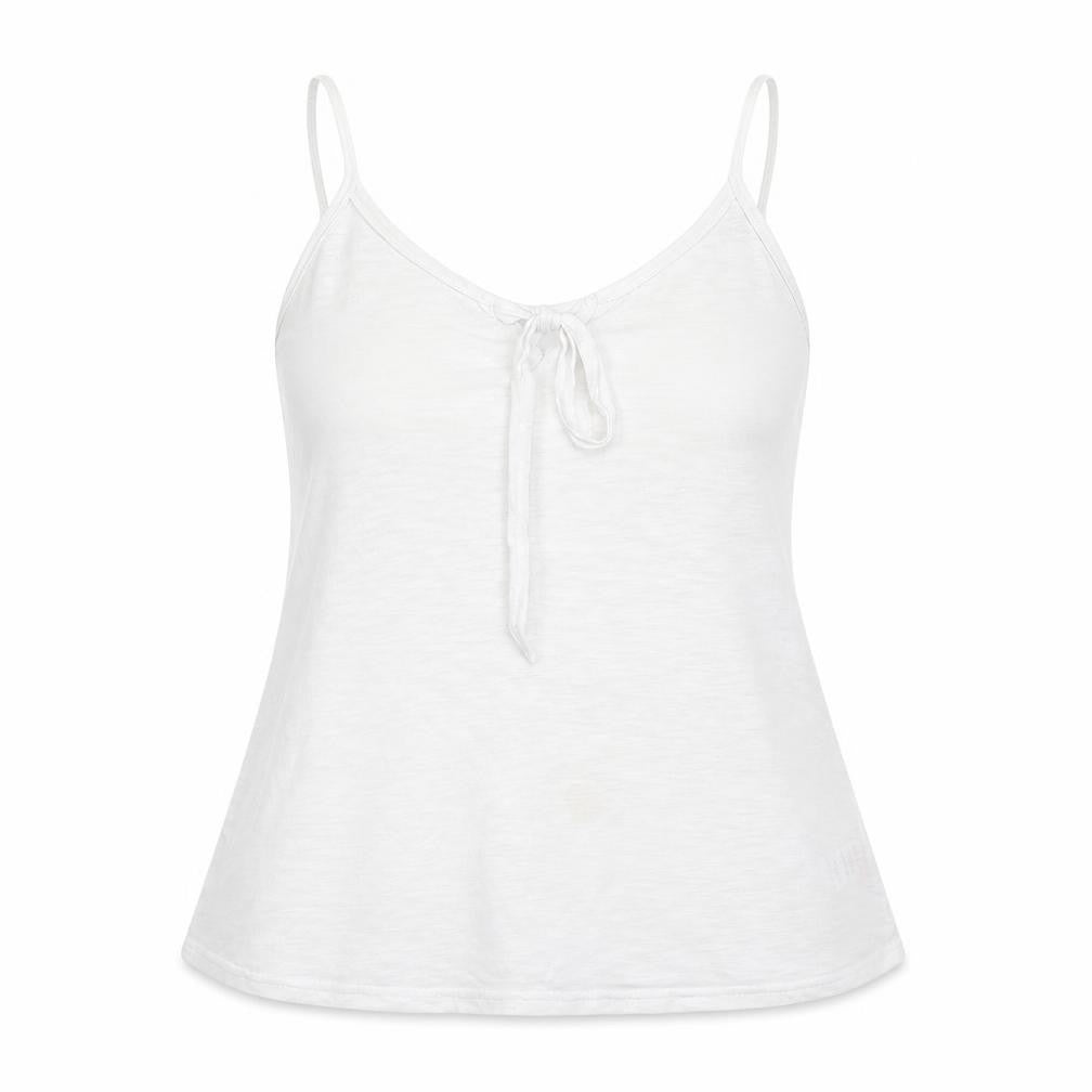 Womens UK Size 12 Papaya White Basic Tank