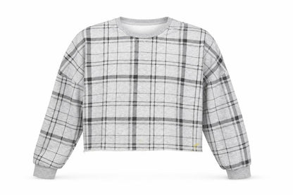 Primark Womens Grey Plaid Polyester Pullover Sweatshirt Size 10