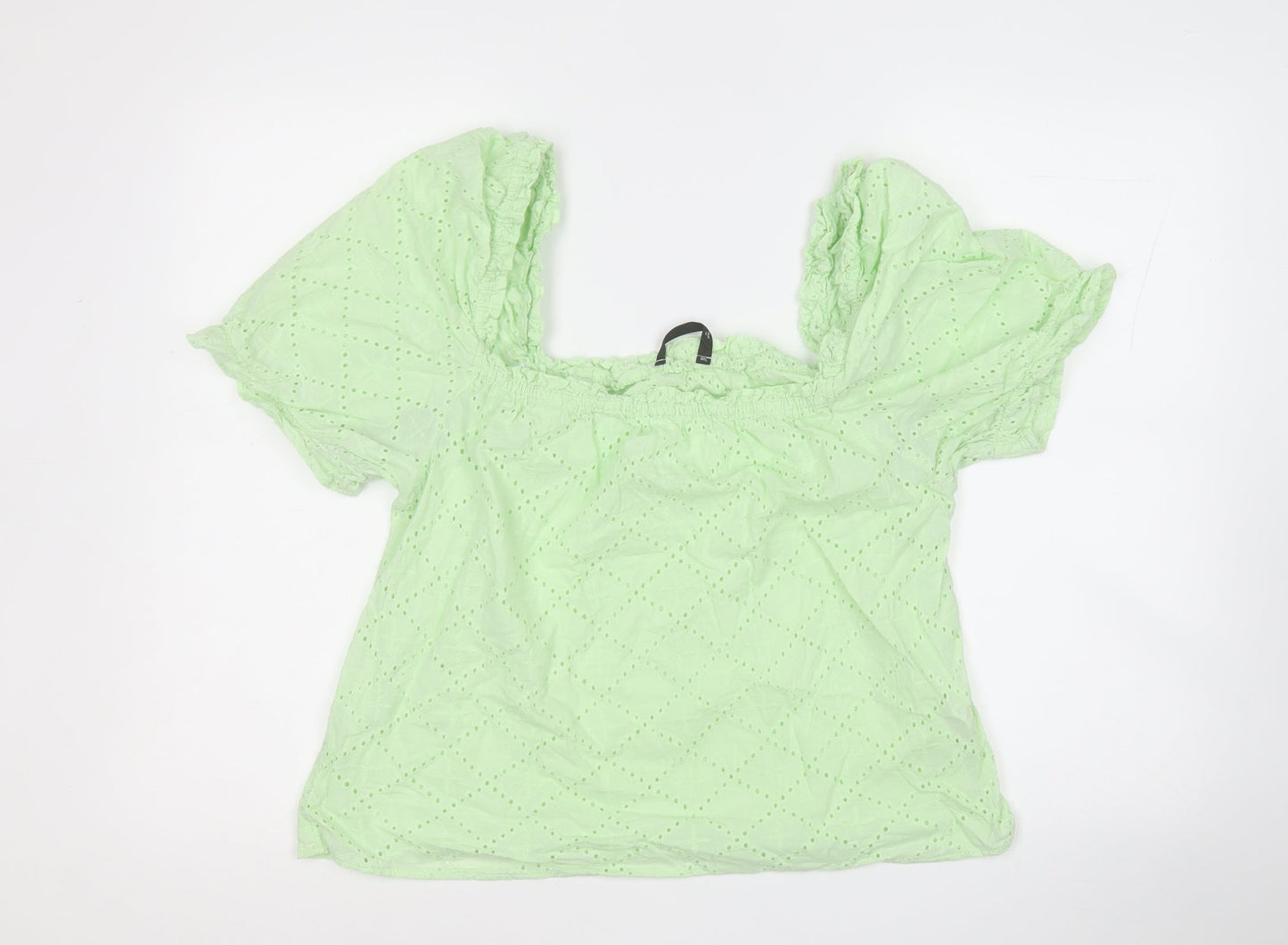 Womens UK Size M Dunnes Stores Green Basic T-Shirt