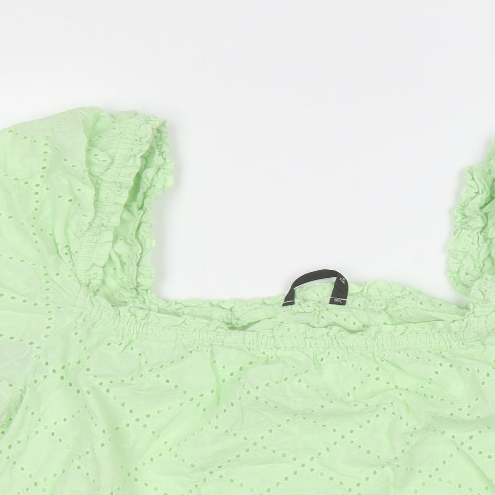 Womens UK Size M Dunnes Stores Green Basic T-Shirt