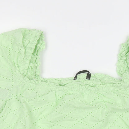 Womens UK Size M Dunnes Stores Green Basic T-Shirt