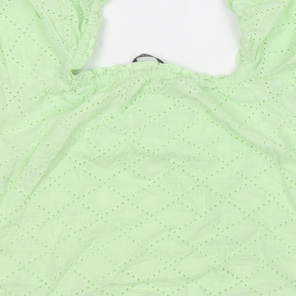 Womens UK Size M Dunnes Stores Green Basic T-Shirt