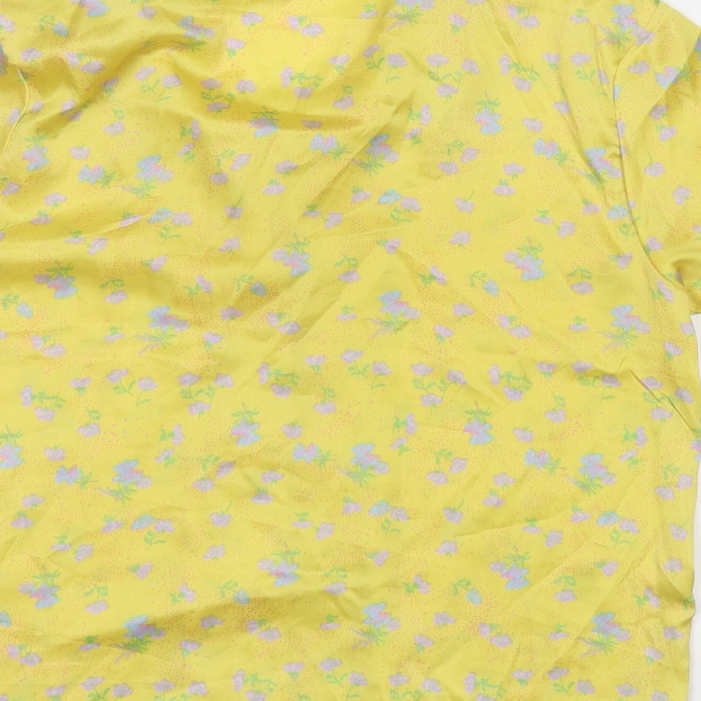 Womens UK Size 8 ASOS Yellow Basic Button-Up