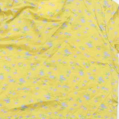 Womens UK Size 8 ASOS Yellow Basic Button-Up
