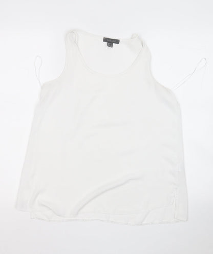 Primark Womens White  Polyester Basic Blouse Size 12 Round Neck