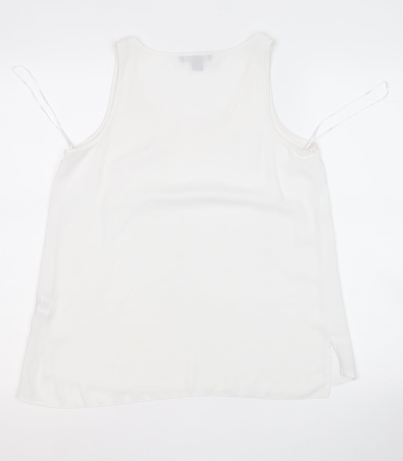 Primark Womens White  Polyester Basic Blouse Size 12 Round Neck