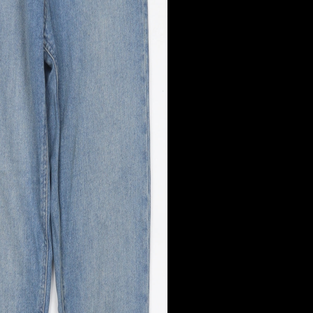 ASOS Womens Blue  Cotton Straight Jeans Size 28 in L28 in Regular