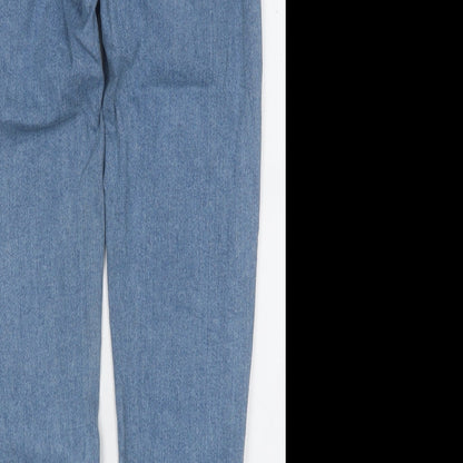 ASOS Womens Blue  Cotton Straight Jeans Size 28 in L28 in Regular