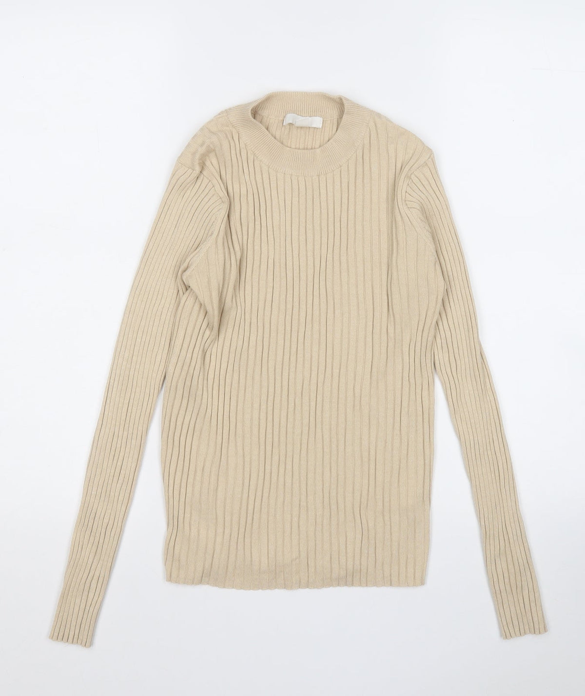 Womens UK Size M H&M Beige Pullover Jumper