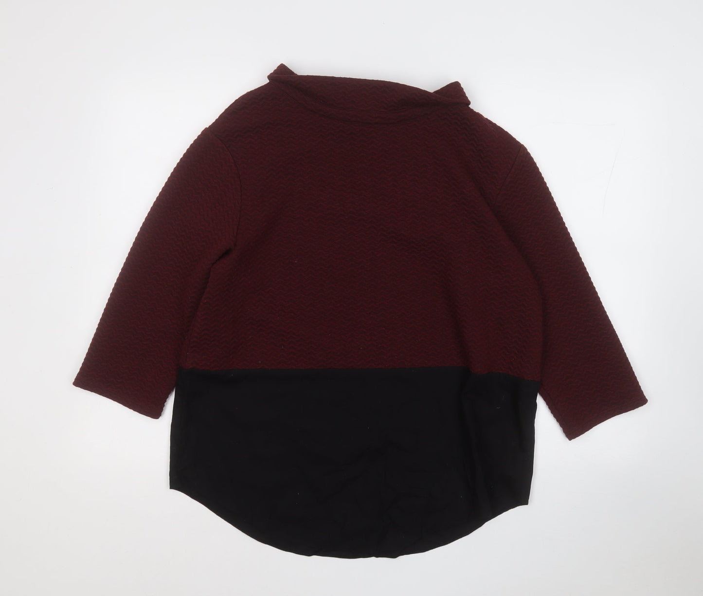 Gallery Womens Red Round Neck  Polyester Pullover Jumper Size 14