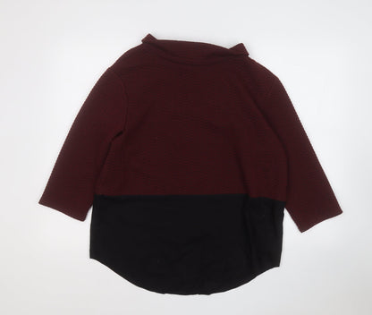 Gallery Womens Red Round Neck  Polyester Pullover Jumper Size 14