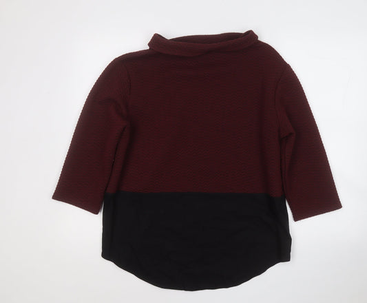 Gallery Womens Red Round Neck  Polyester Pullover Jumper Size 14