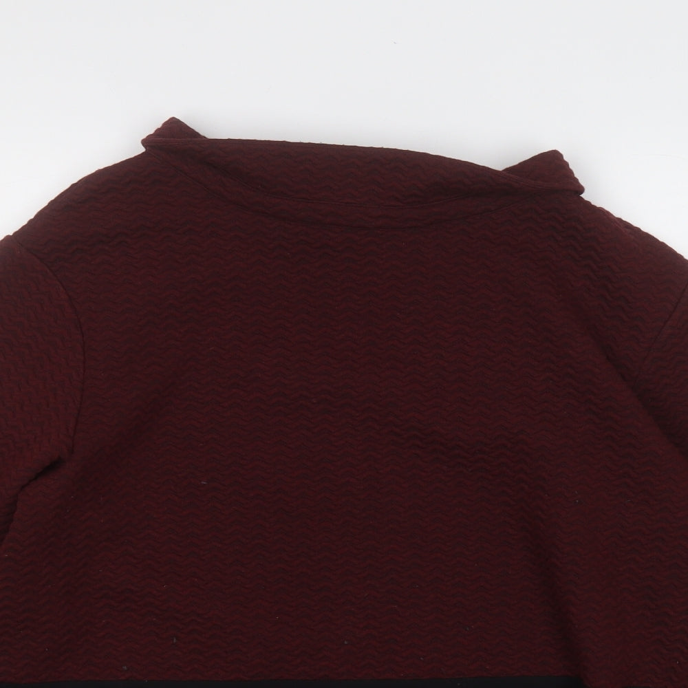 Gallery Womens Red Round Neck  Polyester Pullover Jumper Size 14