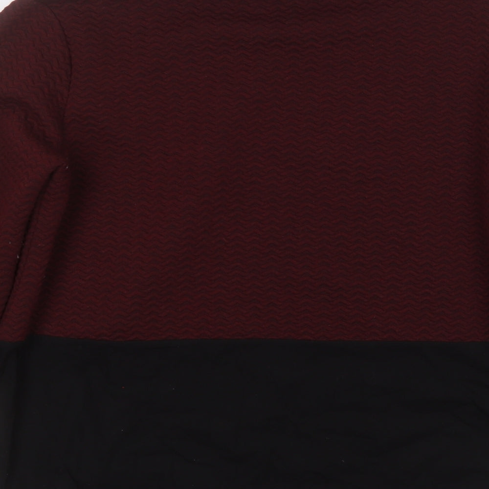 Gallery Womens Red Round Neck  Polyester Pullover Jumper Size 14