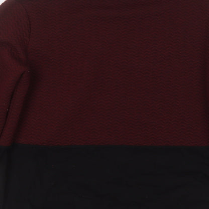 Gallery Womens Red Round Neck  Polyester Pullover Jumper Size 14