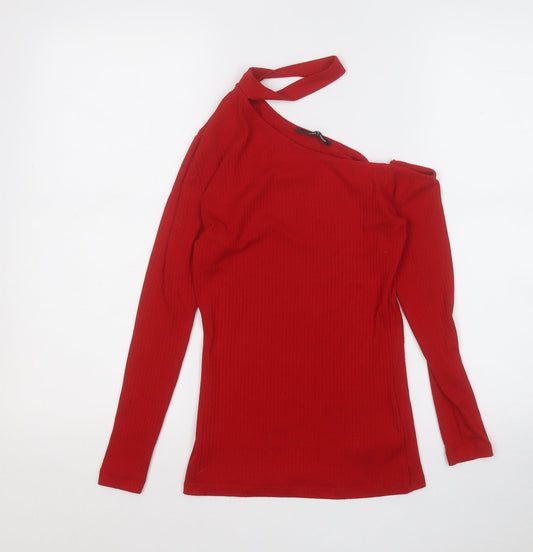 Womens UK Size S TALLY WEiJL Red Pullover Jumper
