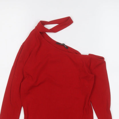 Womens UK Size S TALLY WEiJL Red Pullover Jumper