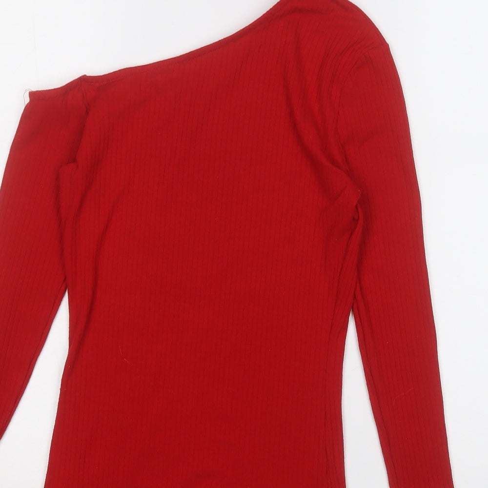 Womens UK Size S TALLY WEiJL Red Pullover Jumper