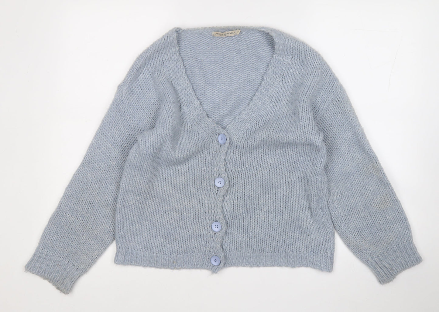 Womens UK Size M vanessa alexandra Blue Cardigan Jumper