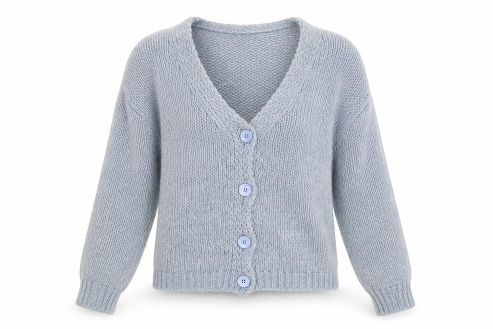 Womens UK Size M vanessa alexandra Blue Cardigan Jumper