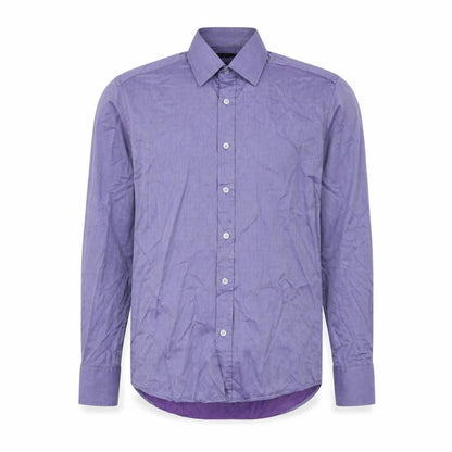 Mens UK Size S Selected Purple  Button-Up Long Sleeve Casual Shirt