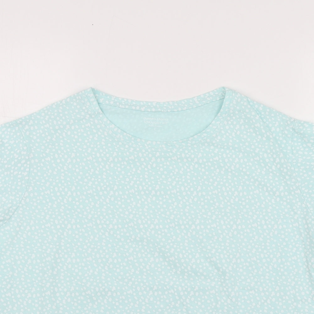 Womens UK Size L Dunnes Stores Blue Basic T-Shirt