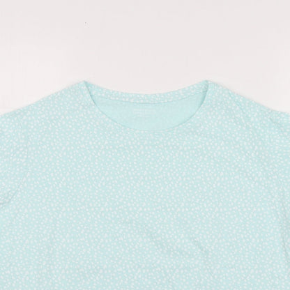 Womens UK Size L Dunnes Stores Blue Basic T-Shirt