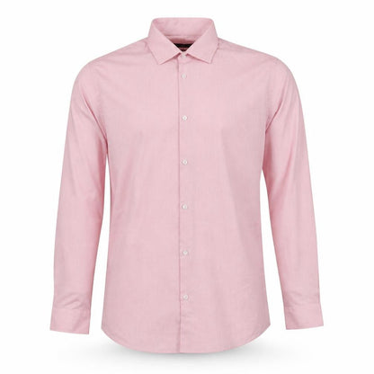 Cedarwood State Mens Pink Polyester Button-Up Size 15 Collared