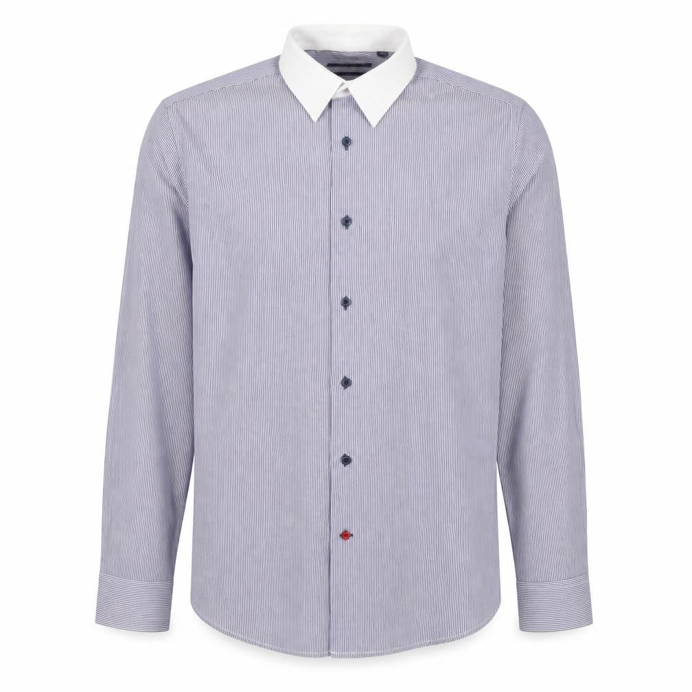 Mens UK Size 15 NEXT Blue  Button-Up Long Sleeve Casual Shirt