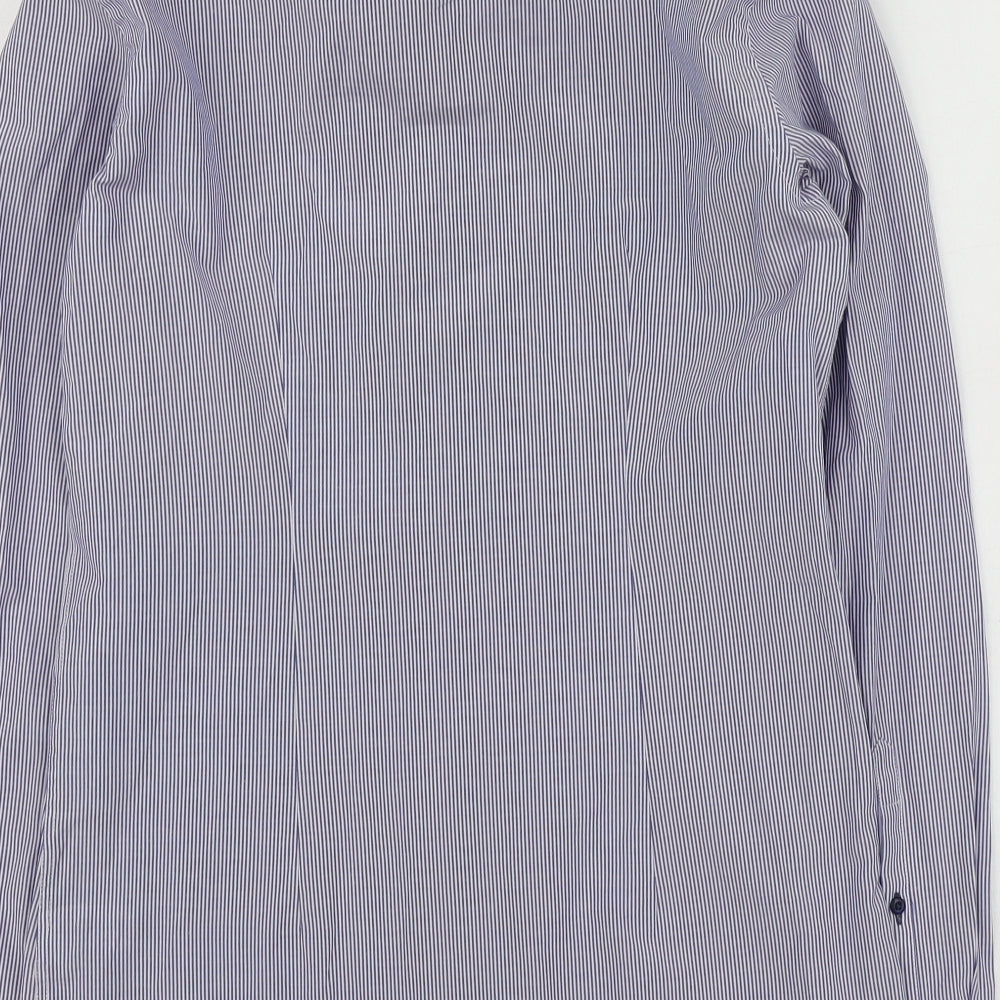 Mens UK Size 15 NEXT Blue  Button-Up Long Sleeve Casual Shirt