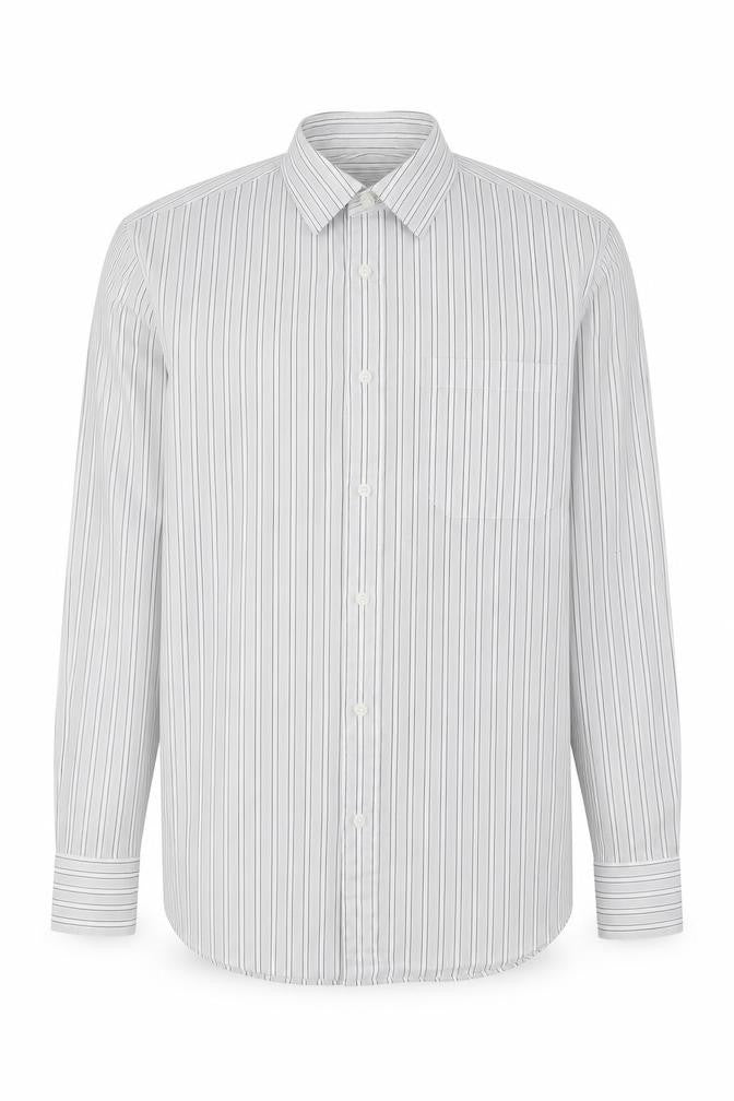 Mens UK Size 15 Burton Grey  Button-Up Long Sleeve Casual Shirt